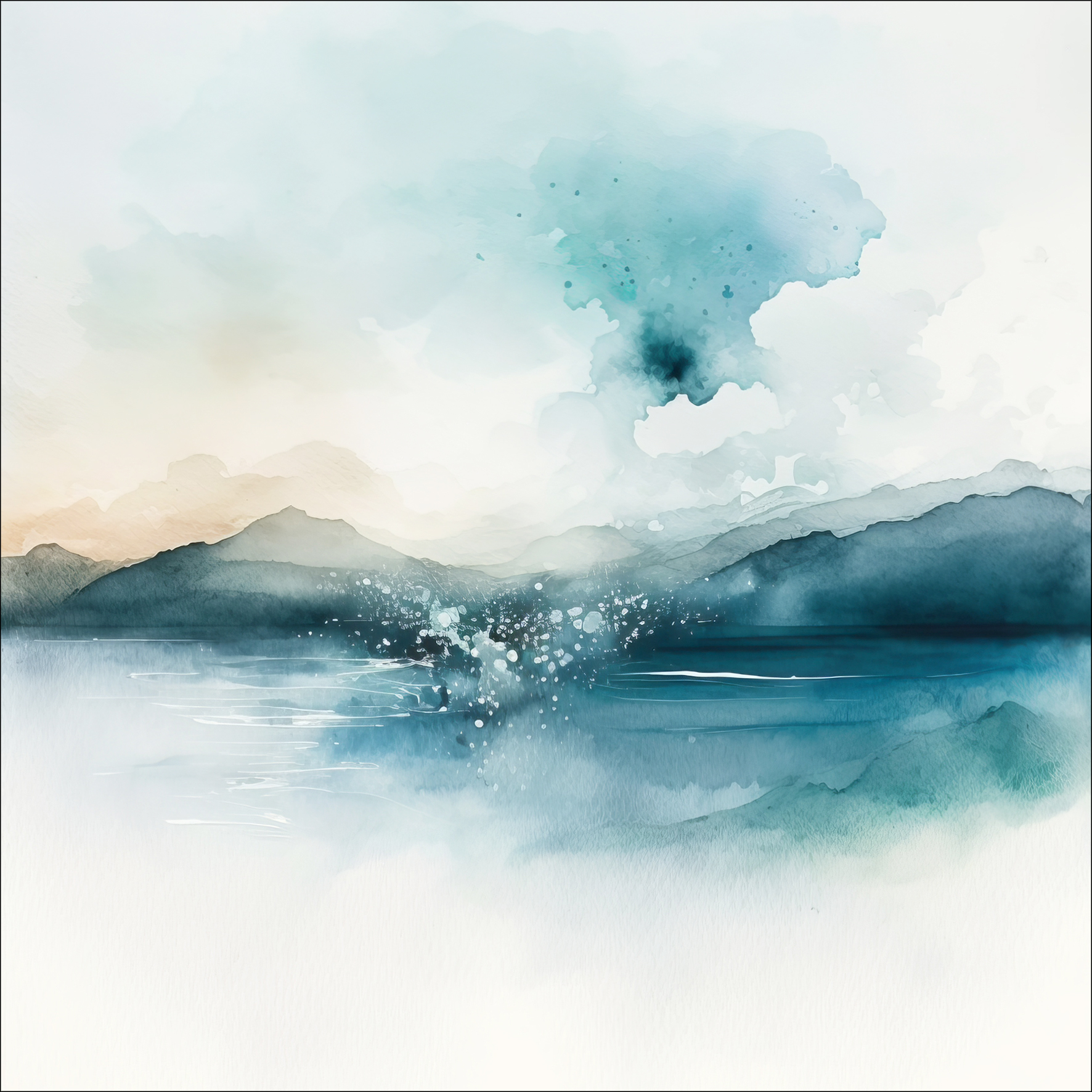 Canvas-Art, Aquarell Seaside II