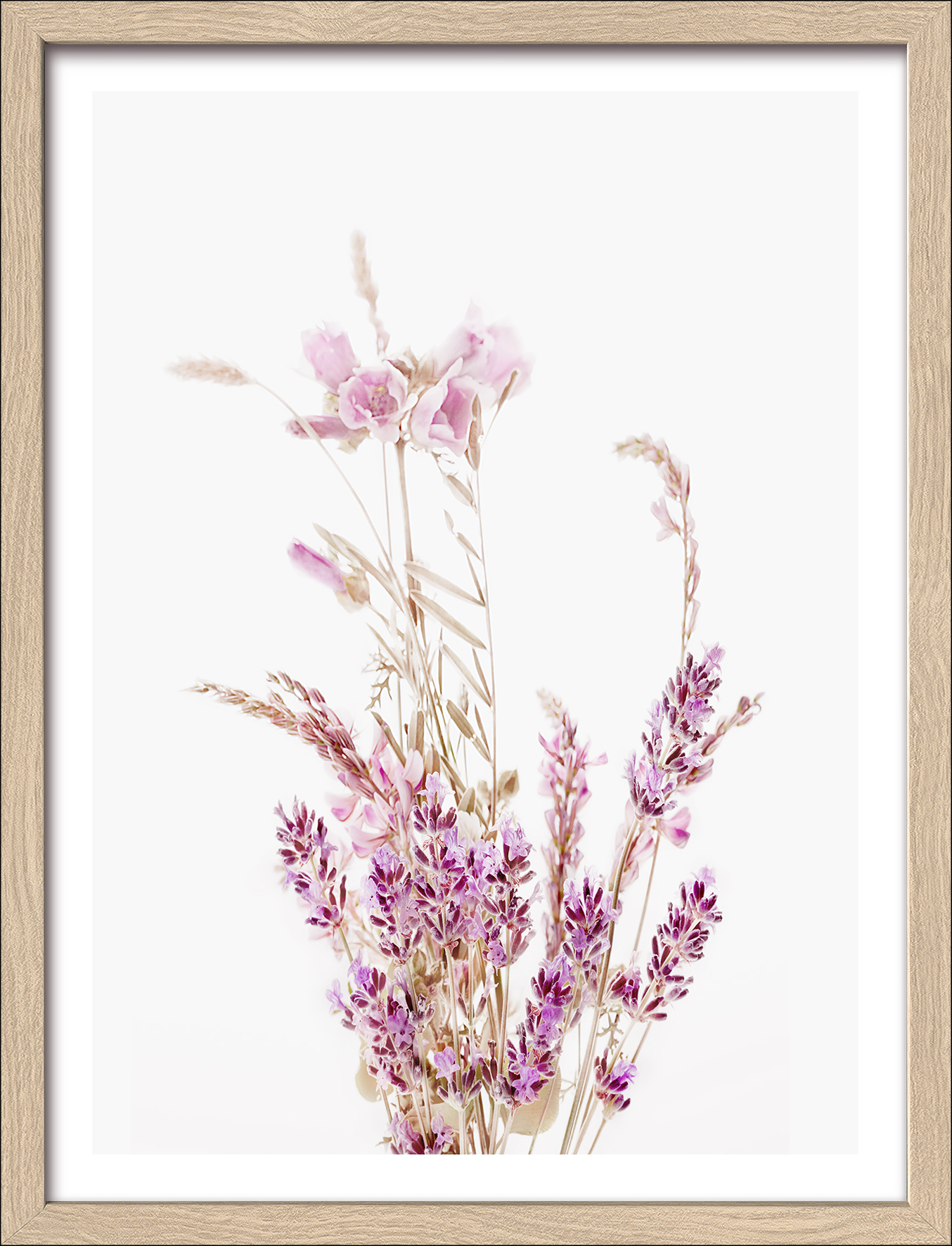 Framed-Art, Dried Fiber Purple Flower