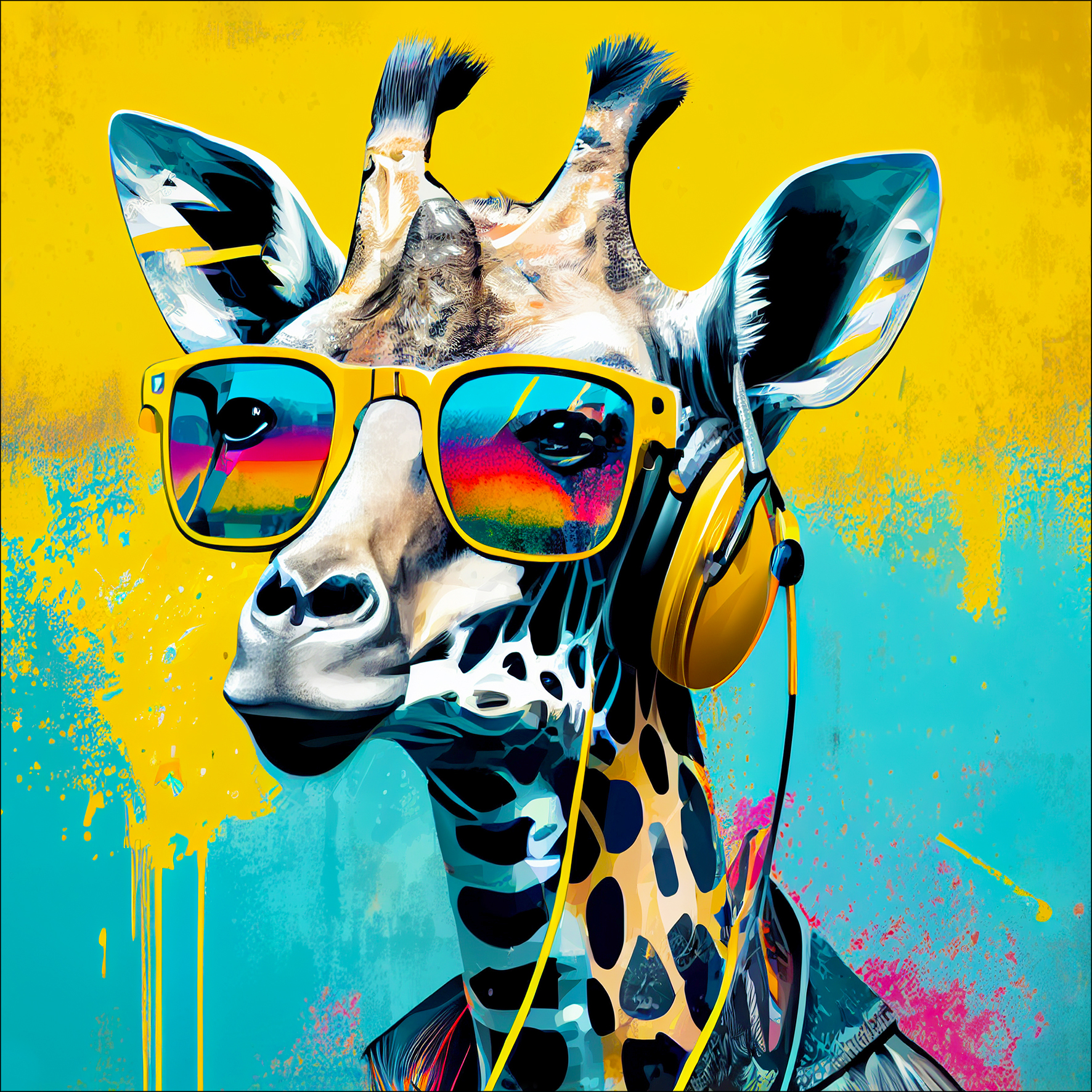 Canvas-Art, Animals With Headphones II