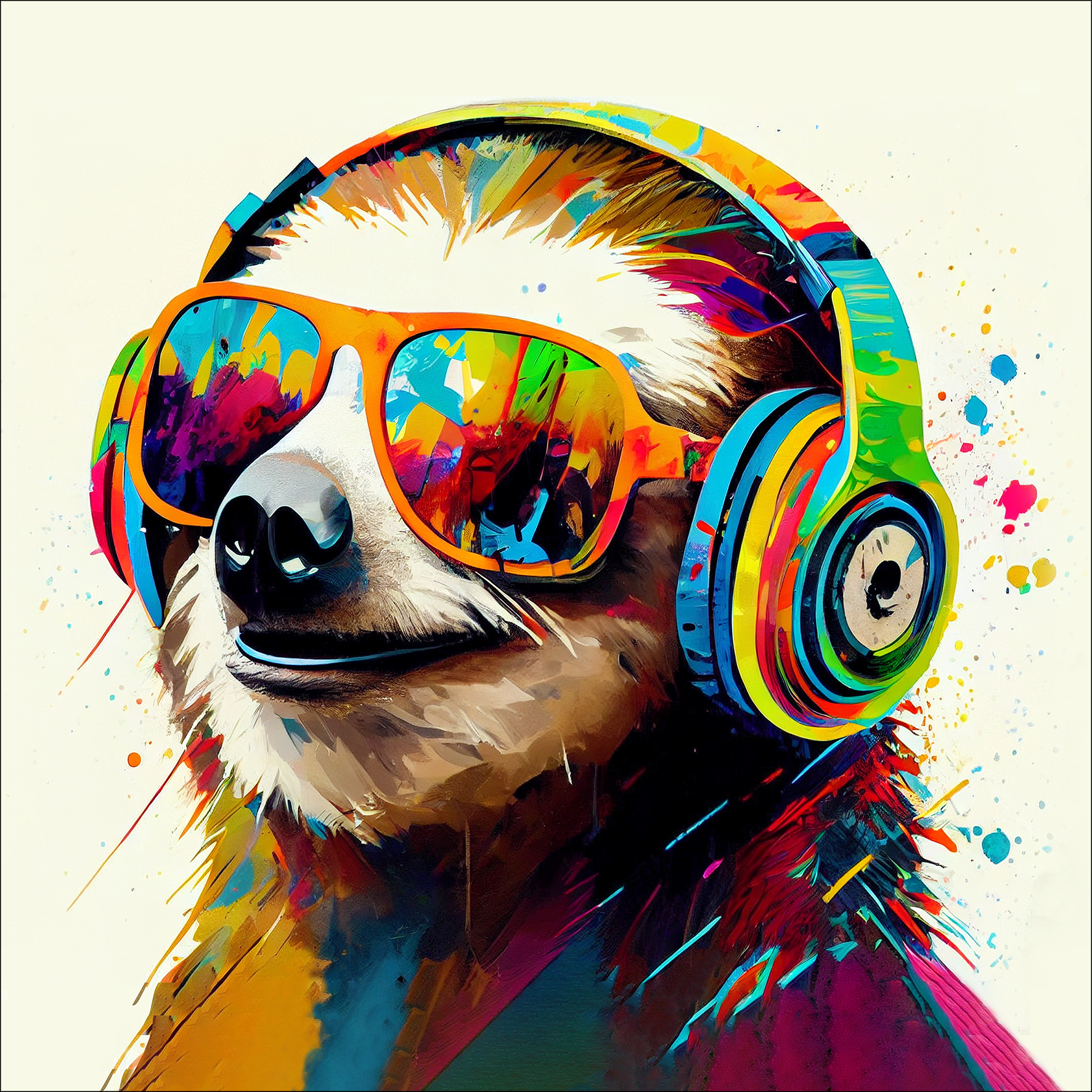 Glas-Art, Animals With Headphones III