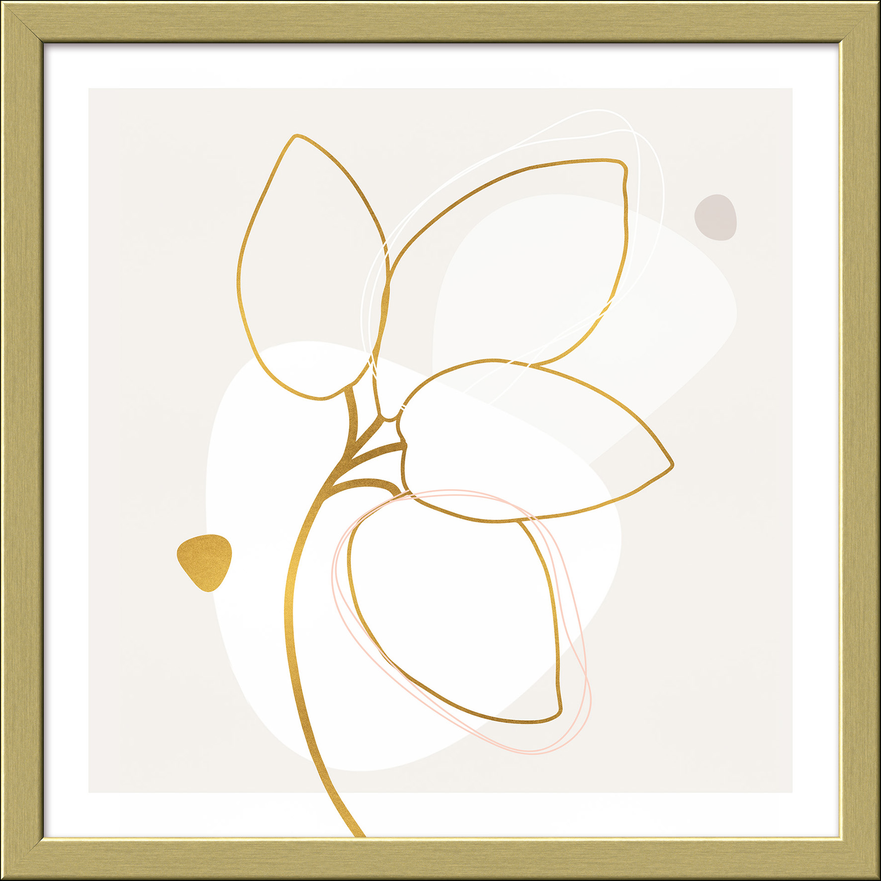 Framed-Art, Gold-Line-Art I