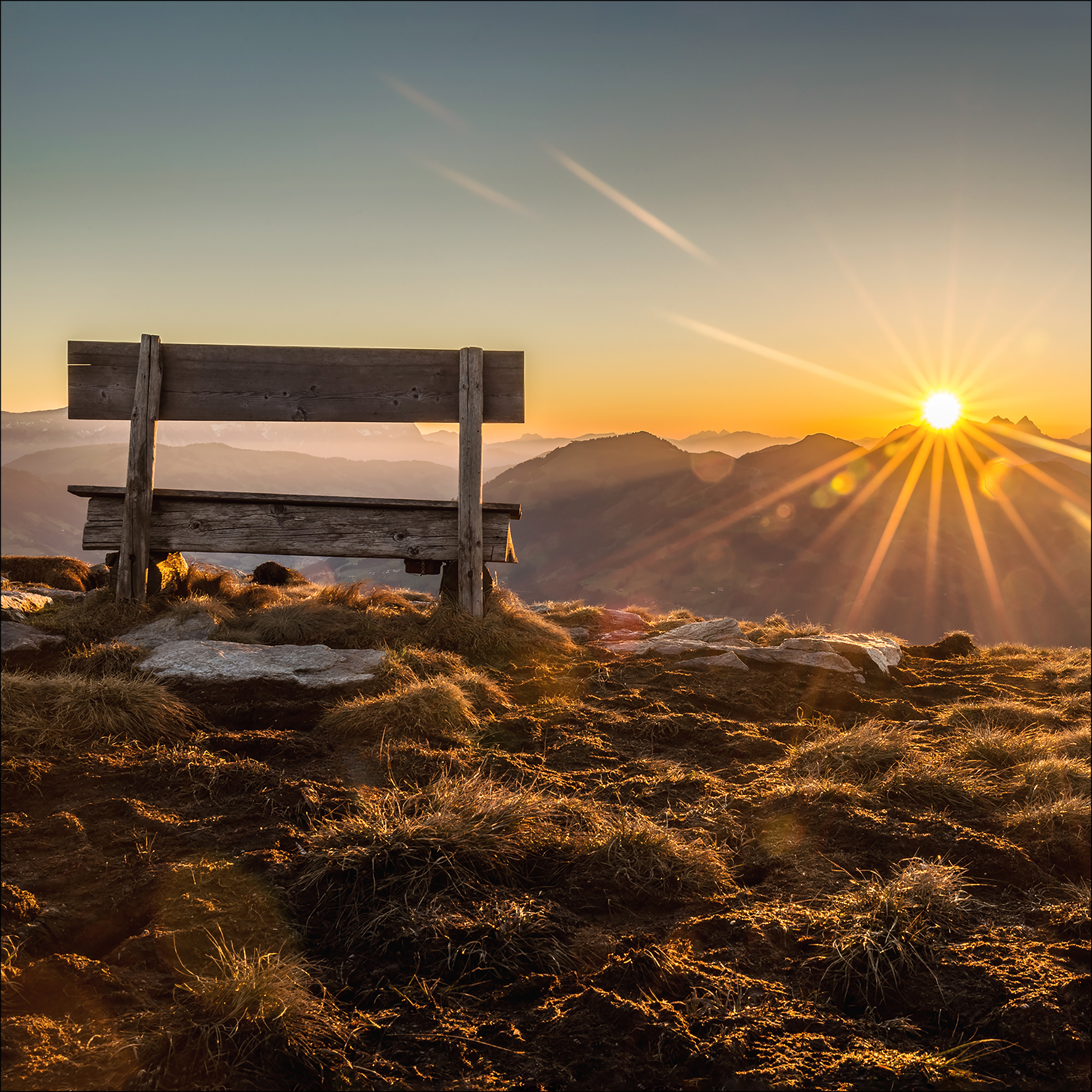 Canvas-Art, Bench & Horizon