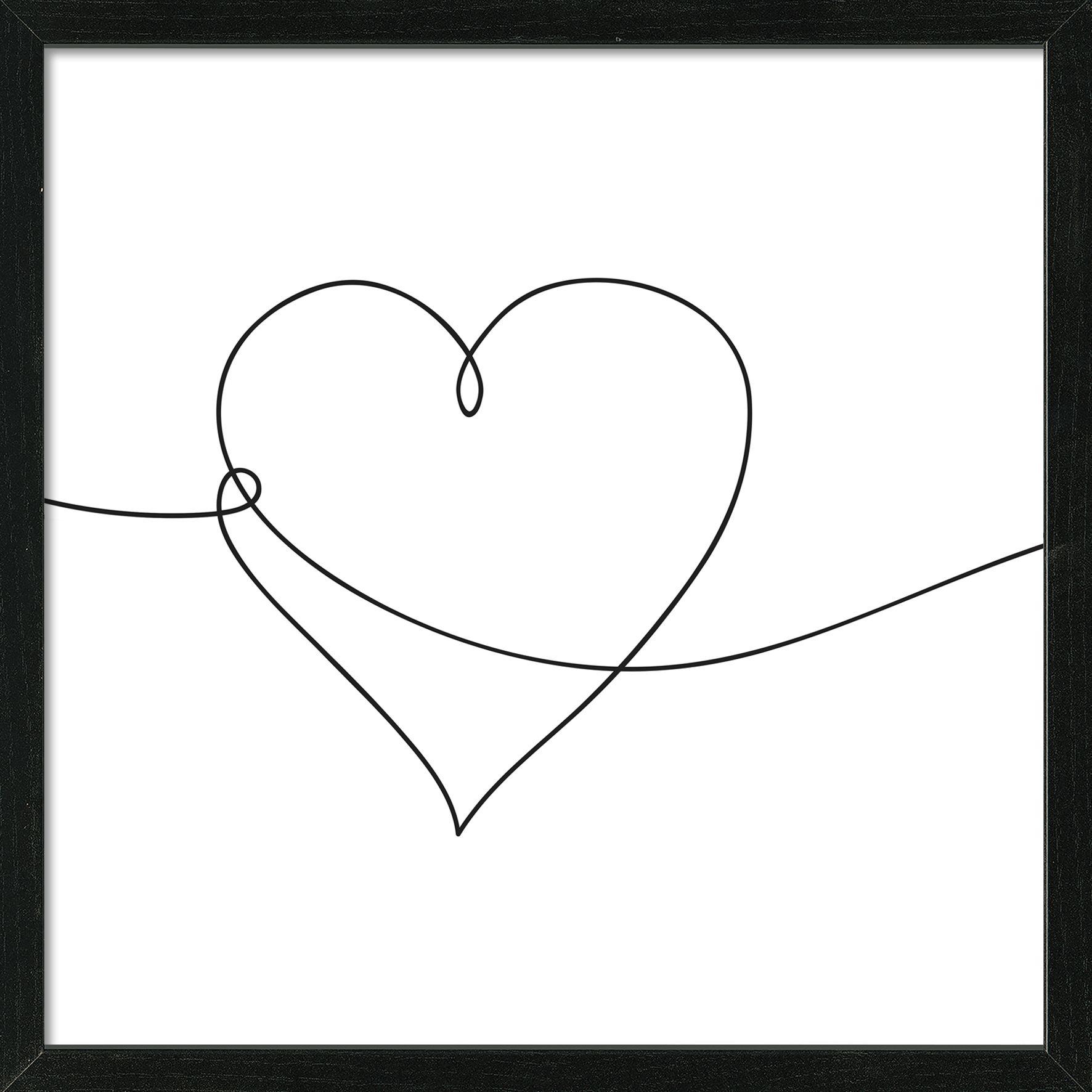 Framed-Art, Line Art Heart