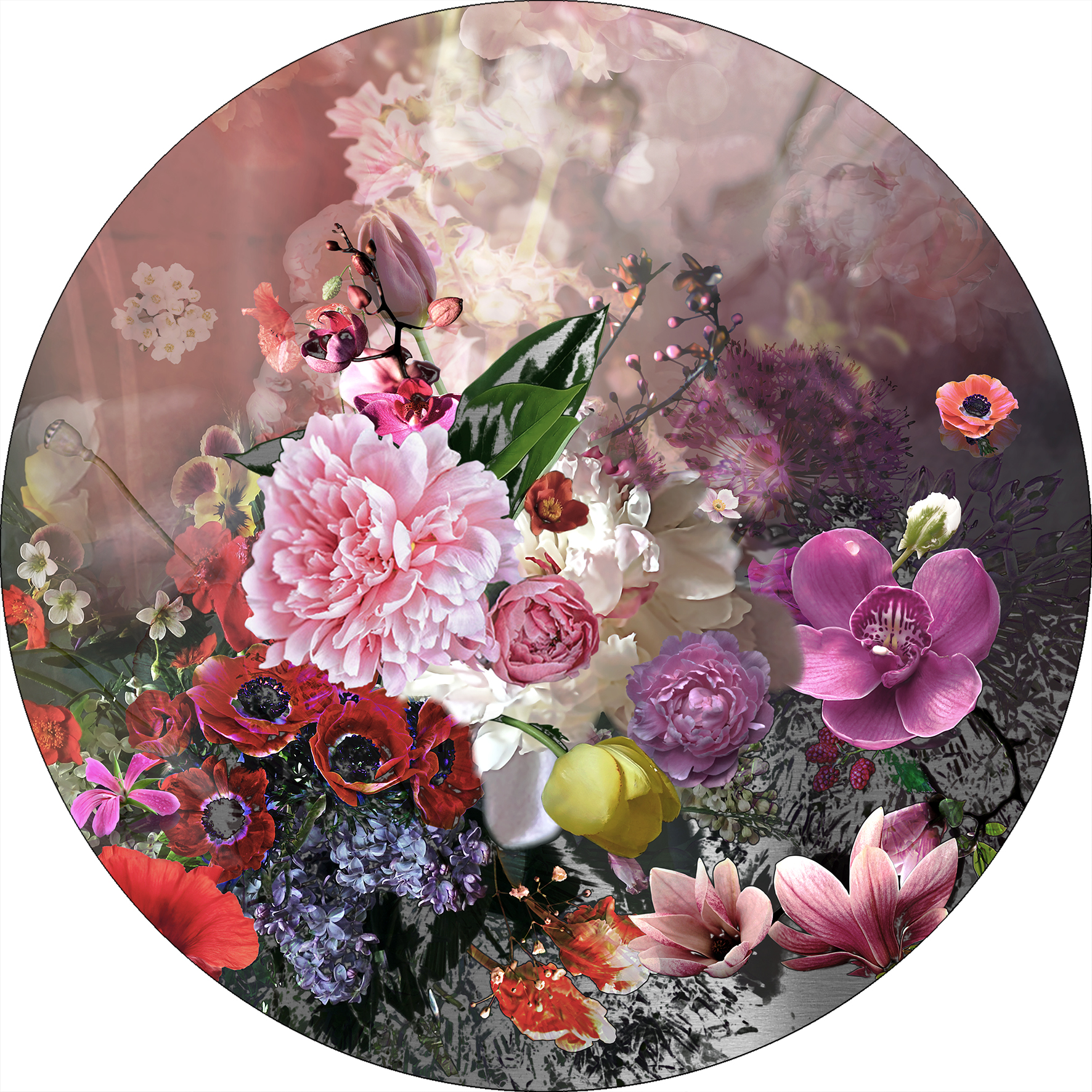 Alu-Art Classic, Colourful Baroque Flowermix II