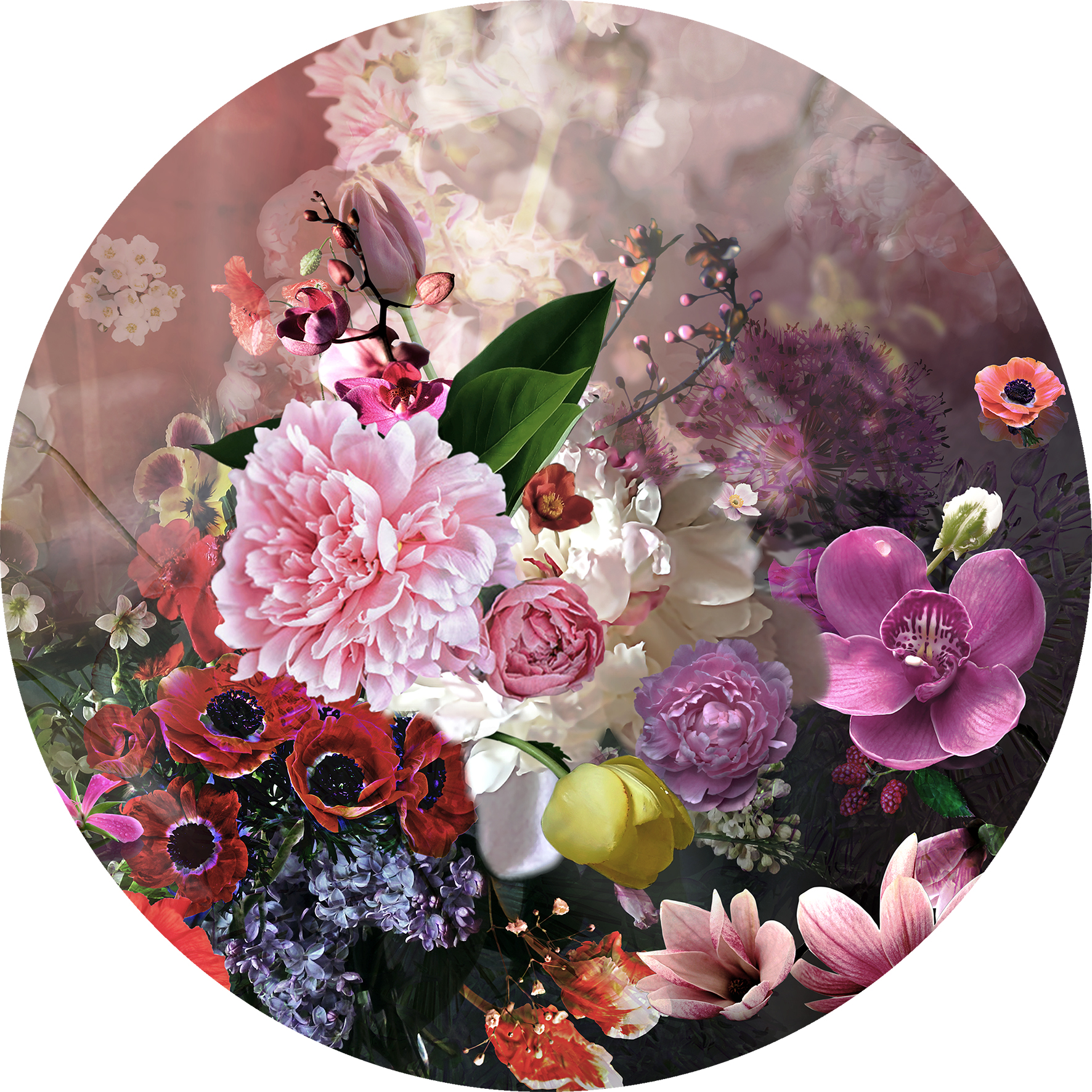 Glas-Art, Colourful Baroque Flowermix II