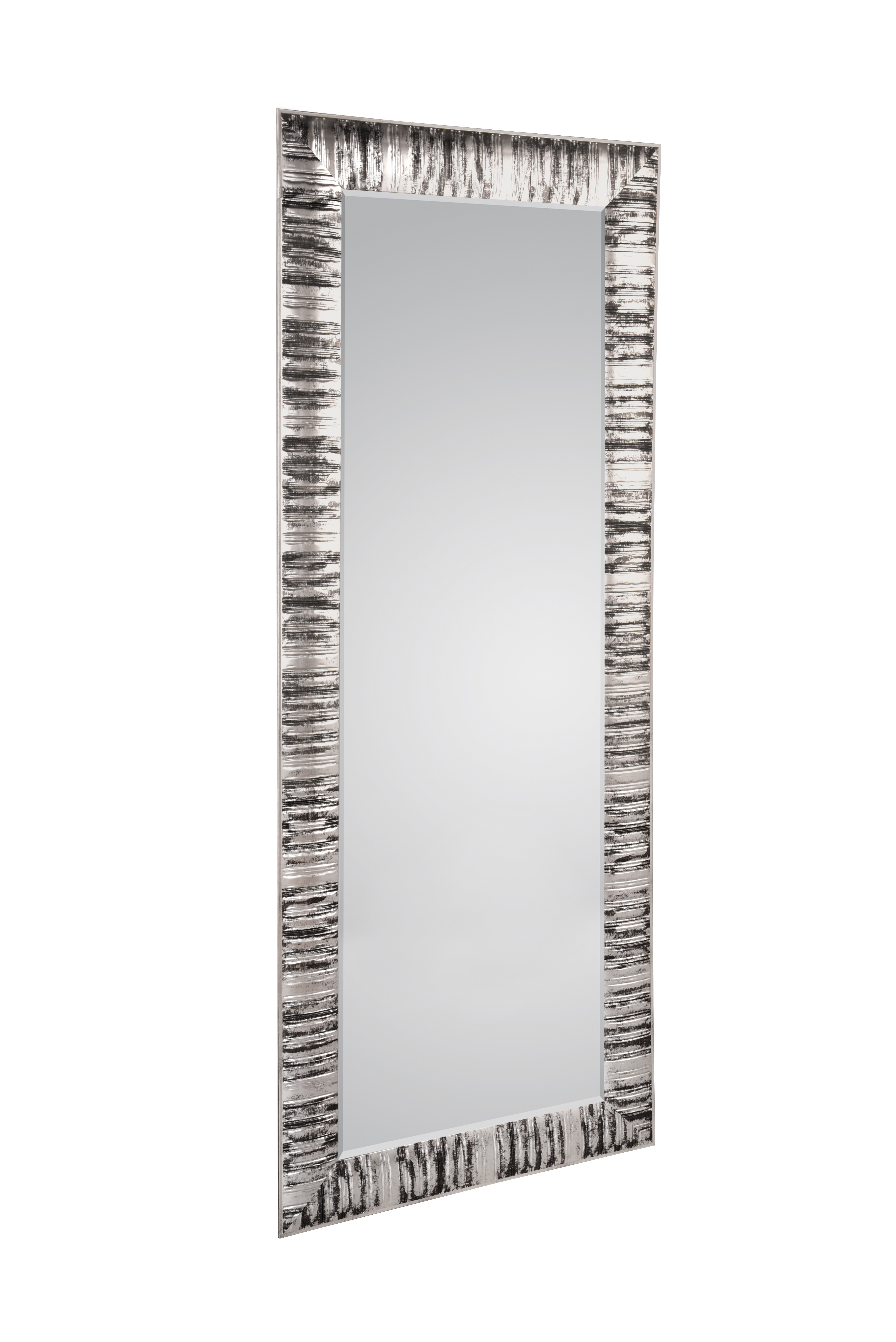 Rahmenspiegel, Kunststoff Schwarz-Silber  Nadja