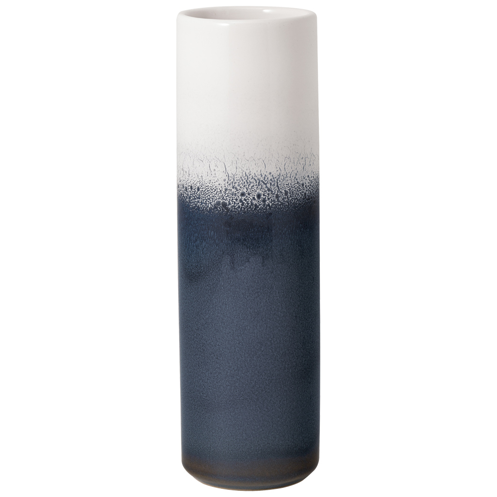 Vase Cylinder bleu groß, Lave Home