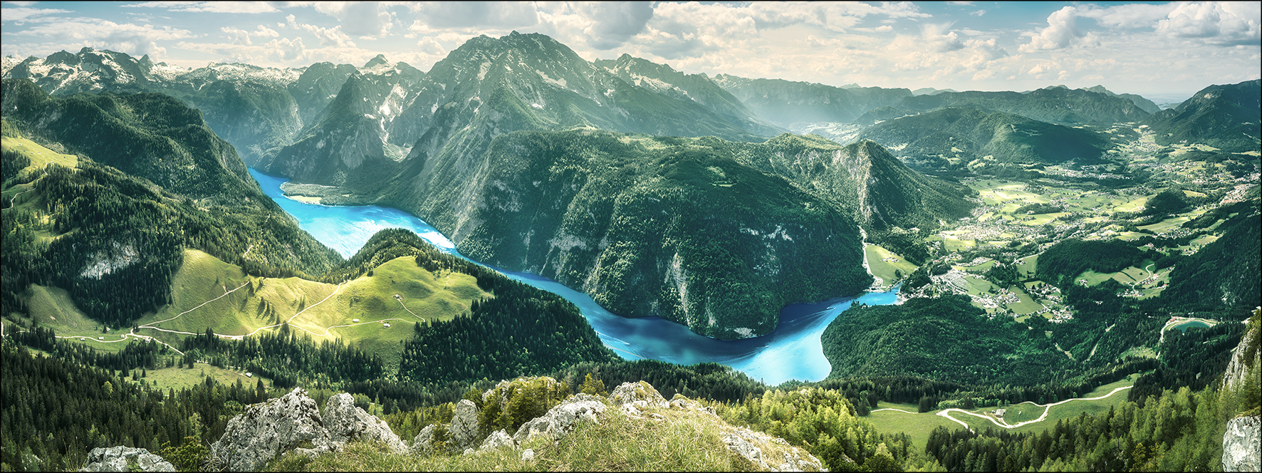 Canvas-Art, Mountain In Landscape I