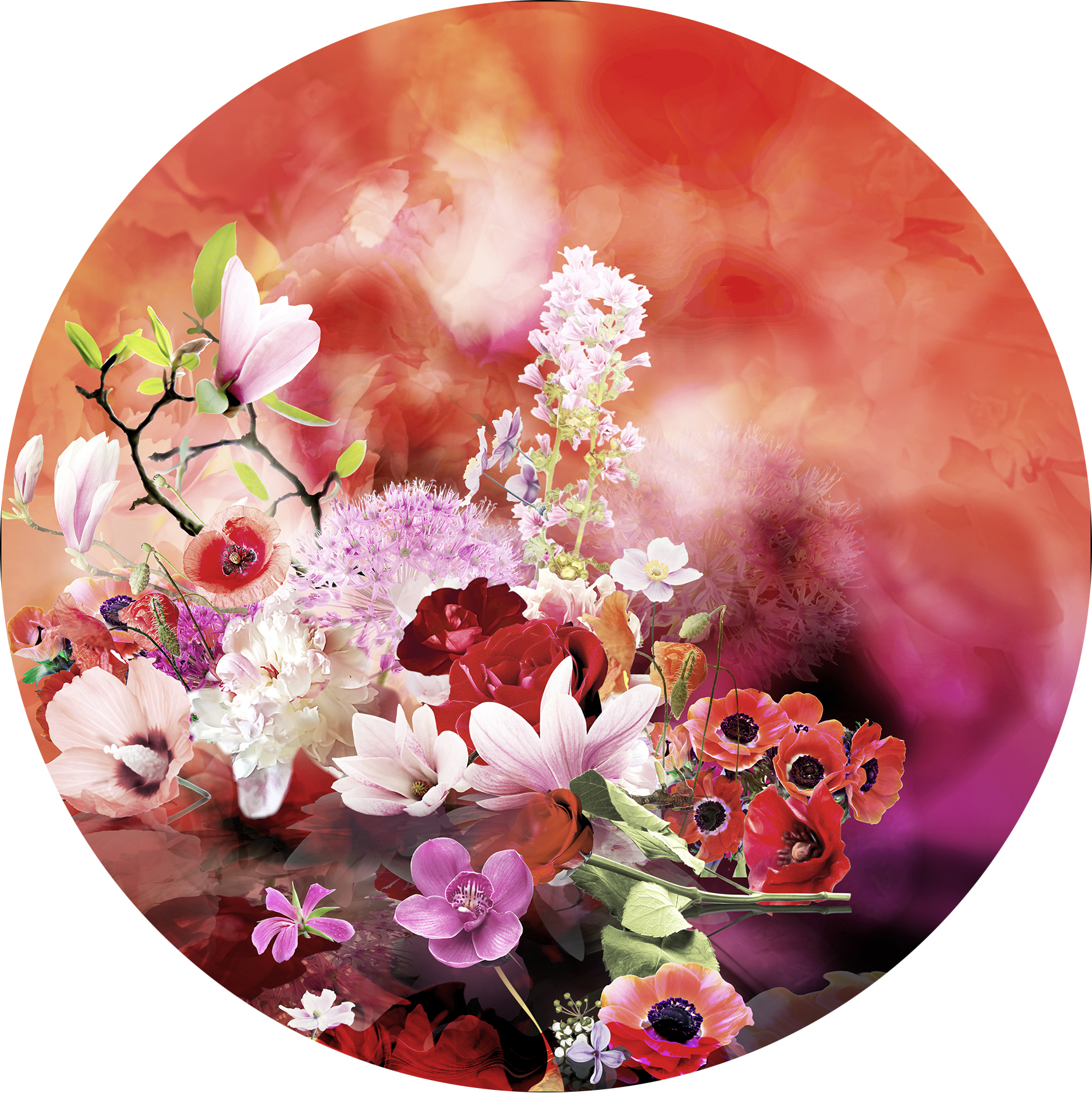 Glas-Art, Colourful Baroque Flowermix IV