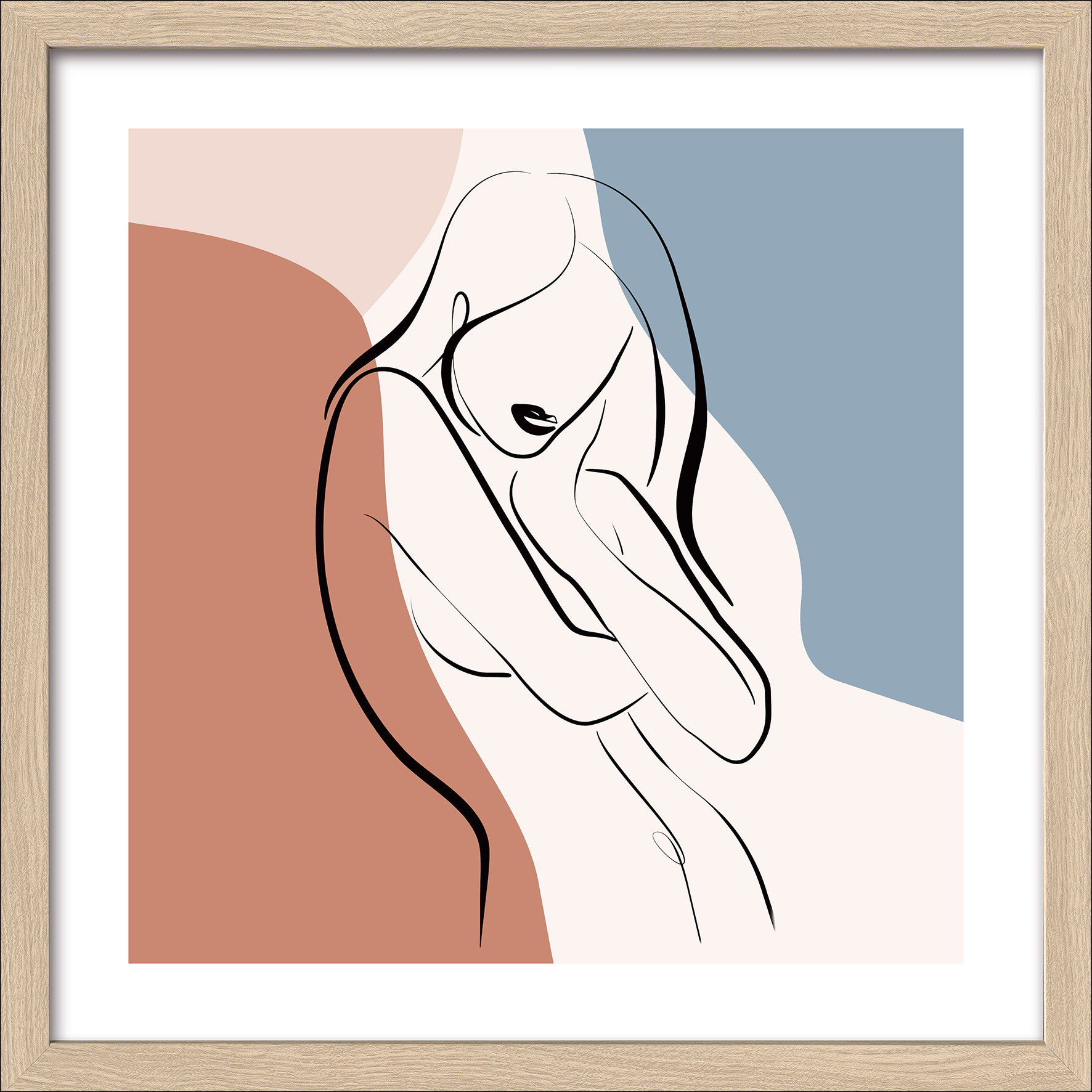 Framed-Art, Line Art Woman VII