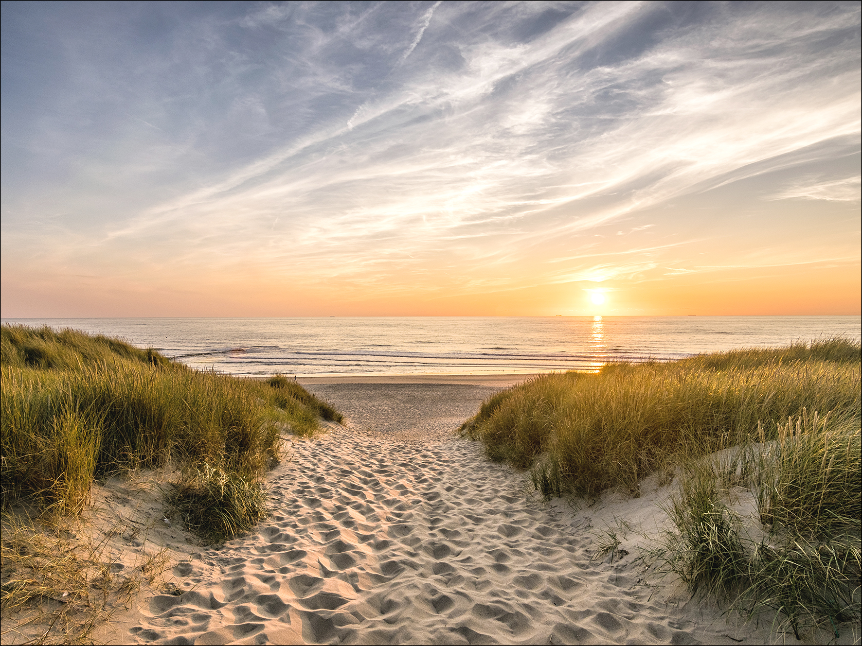 Canvas-Art, Weg zum Strand