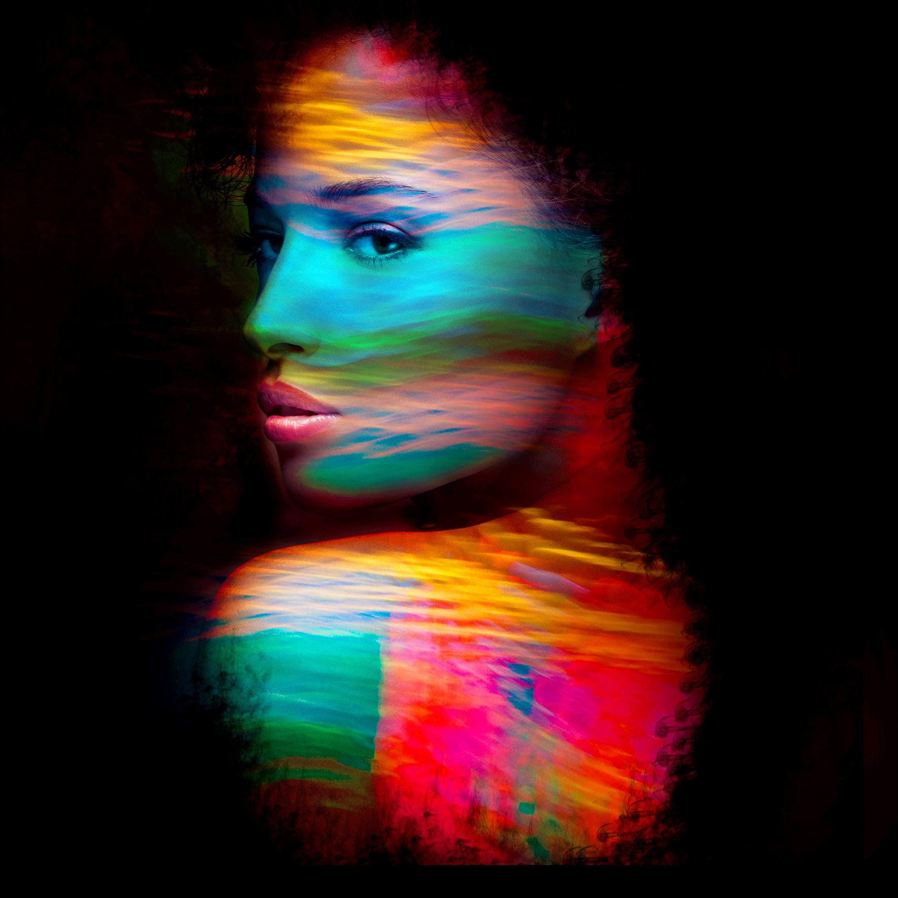 Canvas-Art, Colourful Woman III