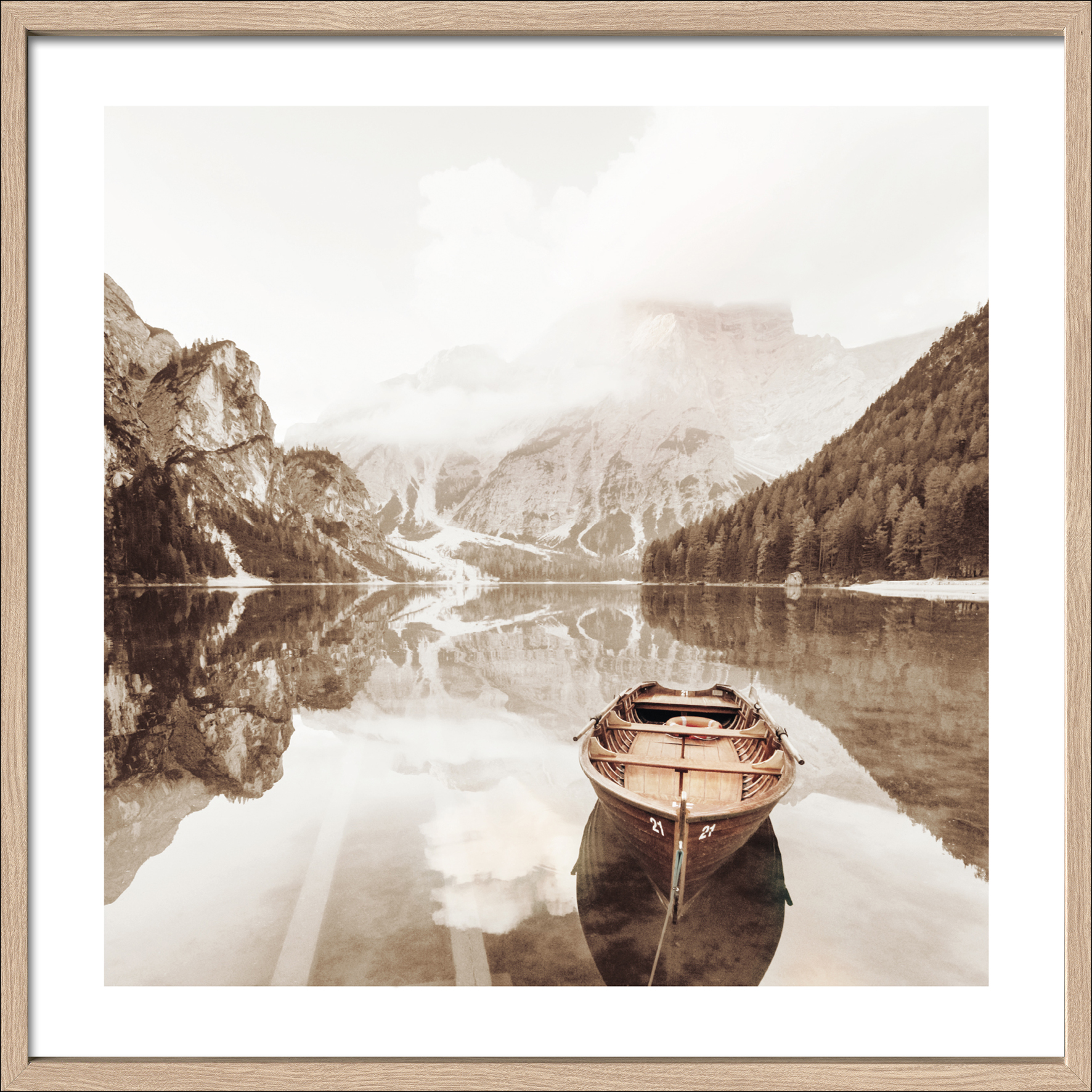 Framed-Art, Bootsfahrt auf Bergsee III