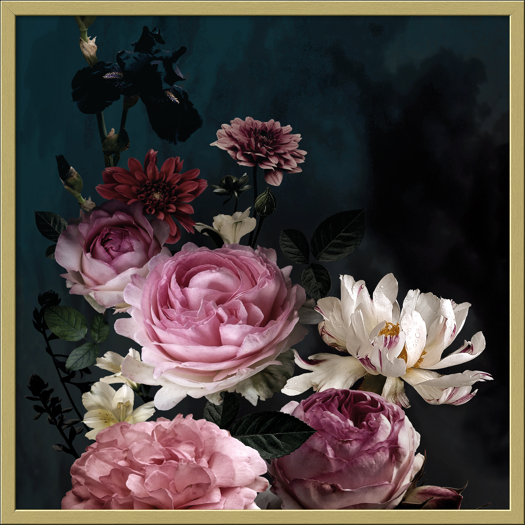 Framed-Art, Baroque Flowers IV