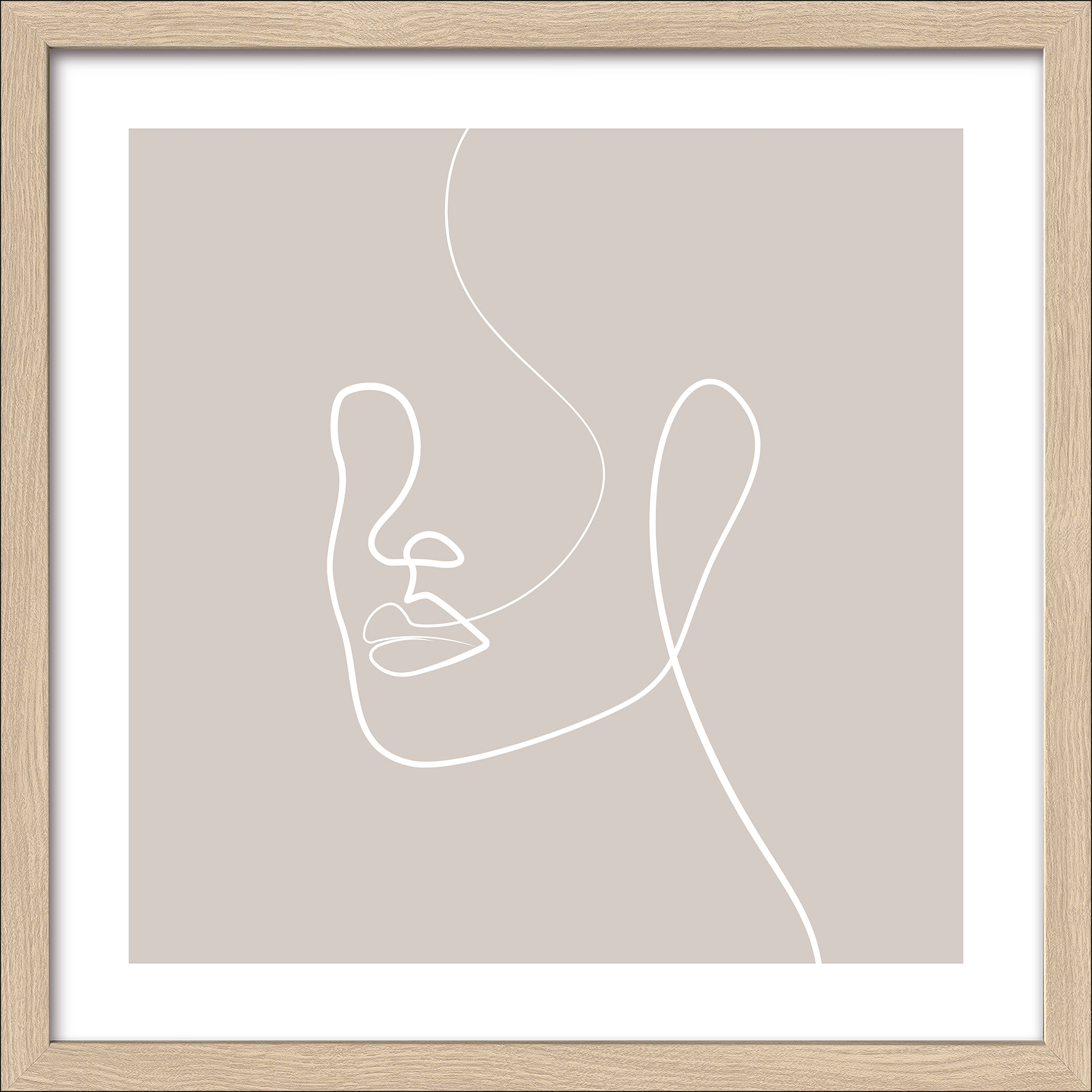 Framed-Art, Line Art Faces VIII