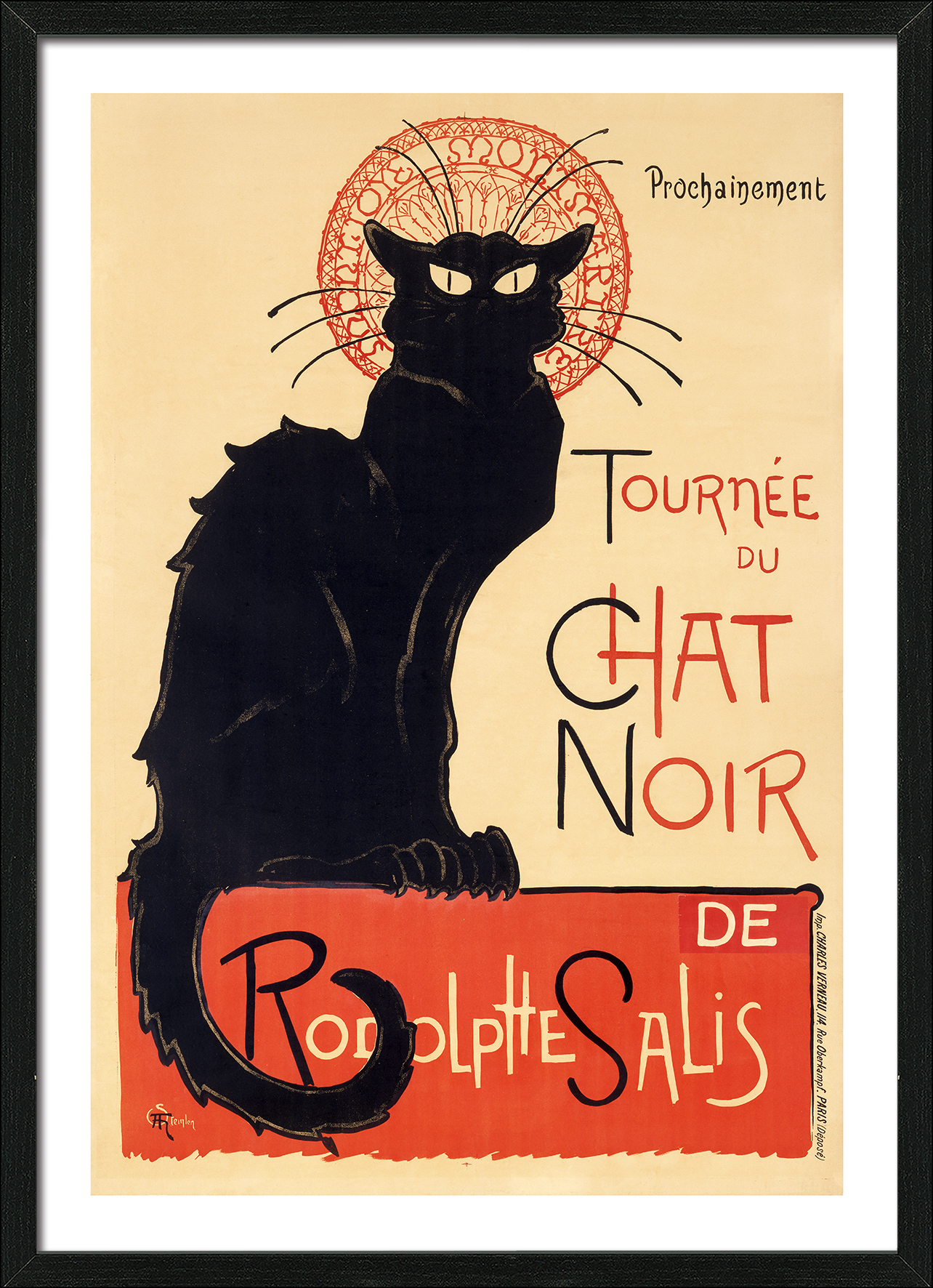 Framed-Art, Tourmee Du Chat Noir